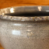 Cache pot in bluish sandstone, signed
