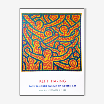 Keith Haring, 1986, sérigraphie-affiche San Francisco Museum of Modern Art