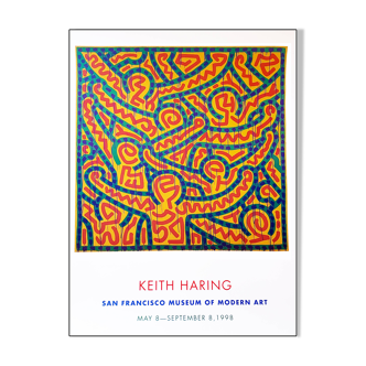 Keith Haring, 1986, sérigraphie-affiche San Francisco Museum of Modern Art