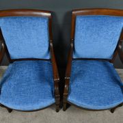 Pair of mahogany armchairs, Restoration period – early 19th century