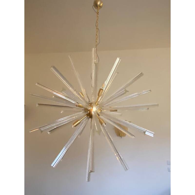 Sputnik Chandelier in Murano Glass Style From Italy
