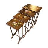 Napoleon III flower-decorated tables