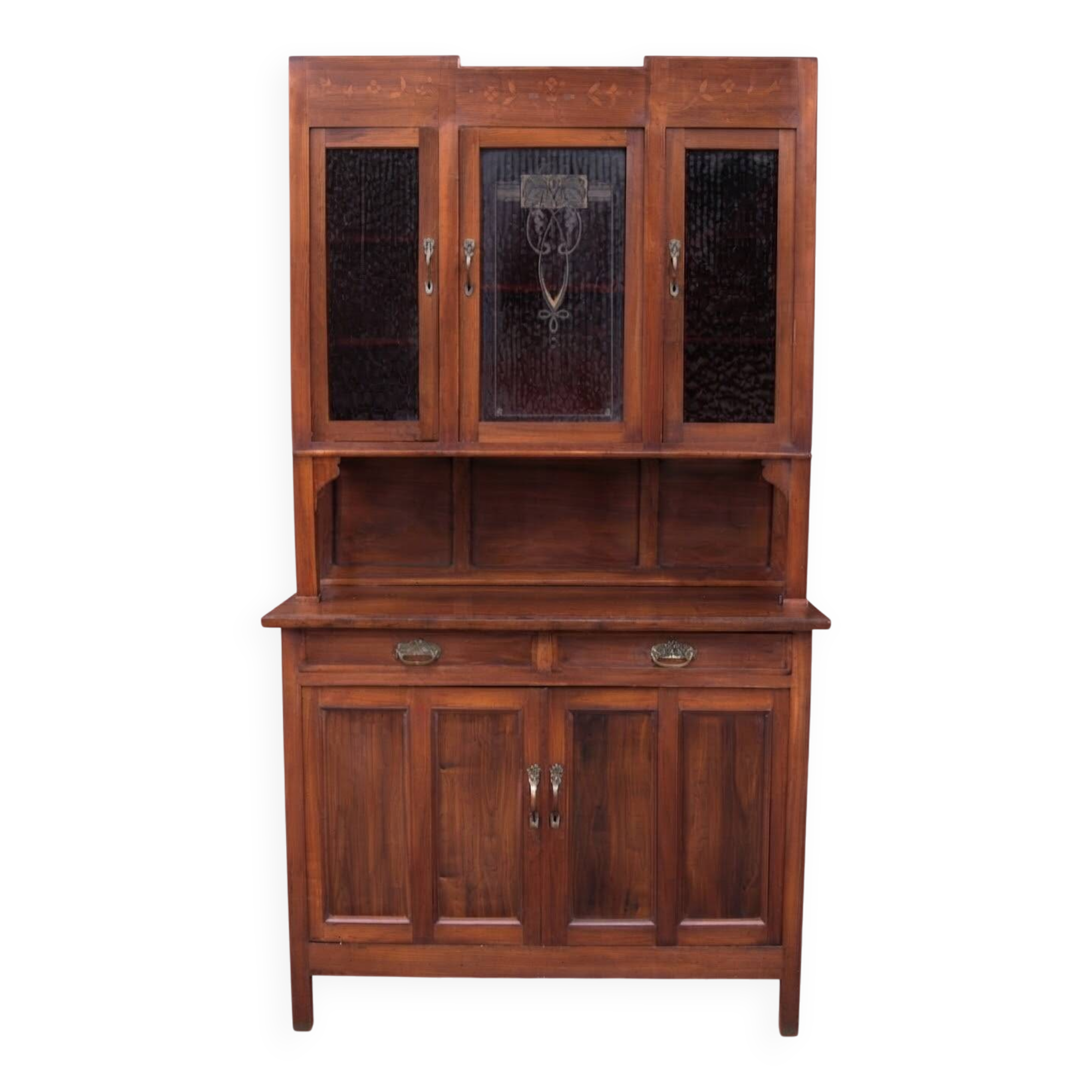 Large Art Nouveau walnut buffet