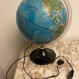 SEDIJE France illuminated terrestrial globe from the 70s