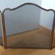 Fire screen, three-panel fireplace screen.