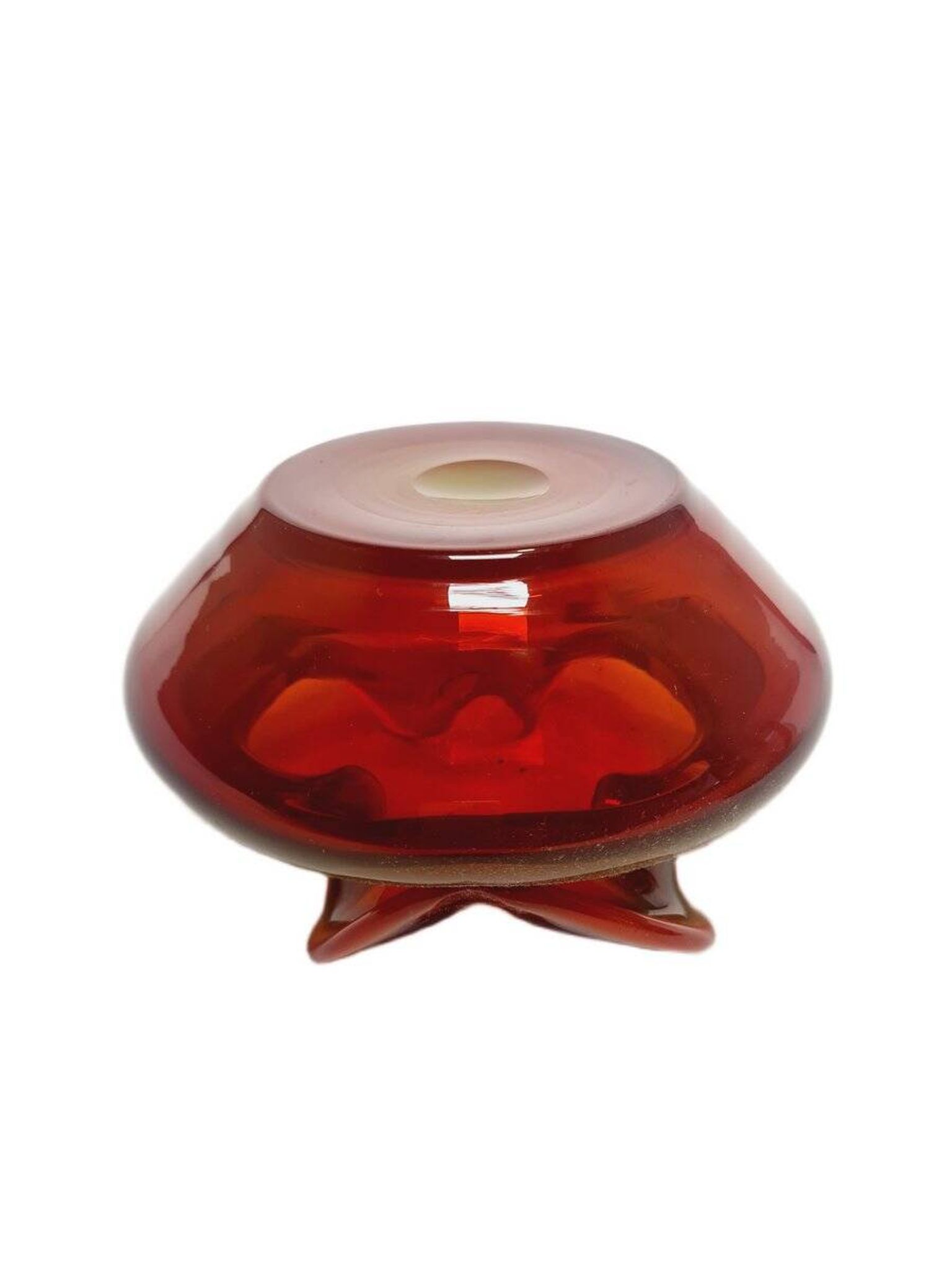 Container by Czesław Zuber for Sudety Glassworks, Poland, 1960s