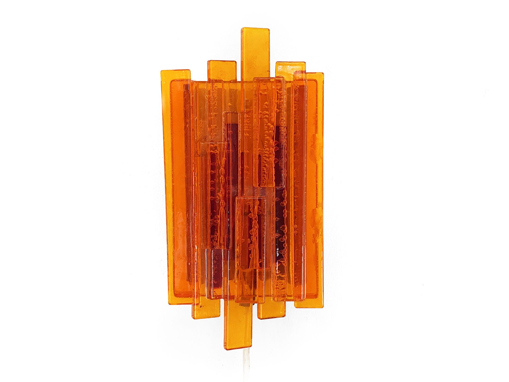 Acrylic wall light/sconce 1001 by Claus Bolby for CEBO industri. Denmark 1970s