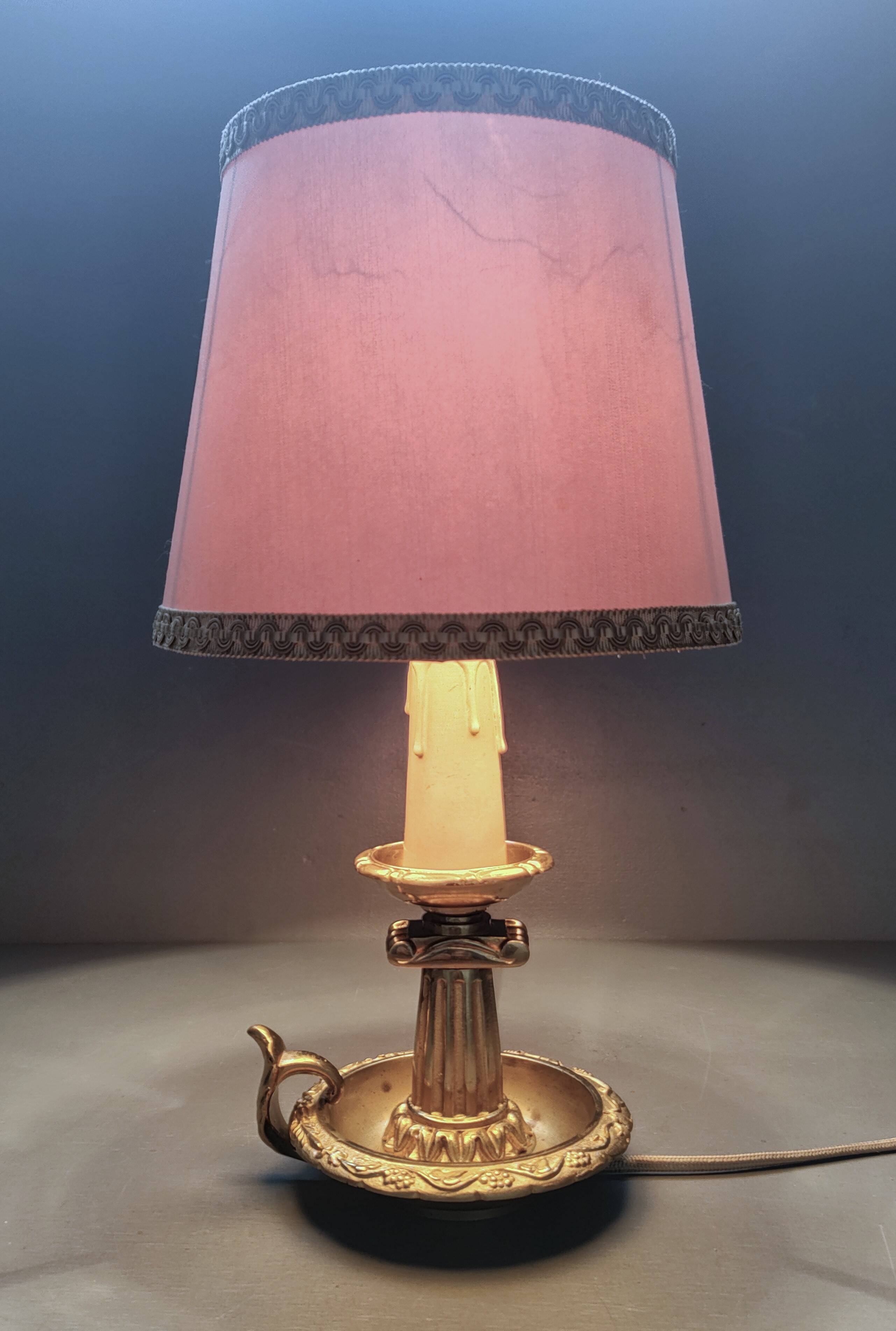 Cave rat lamp with Doric column - Bronze - 1950s - France