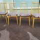 Lot de 8 chaises scandinave bois et tissu