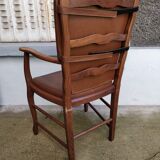 Chaise fauteuil en cuir