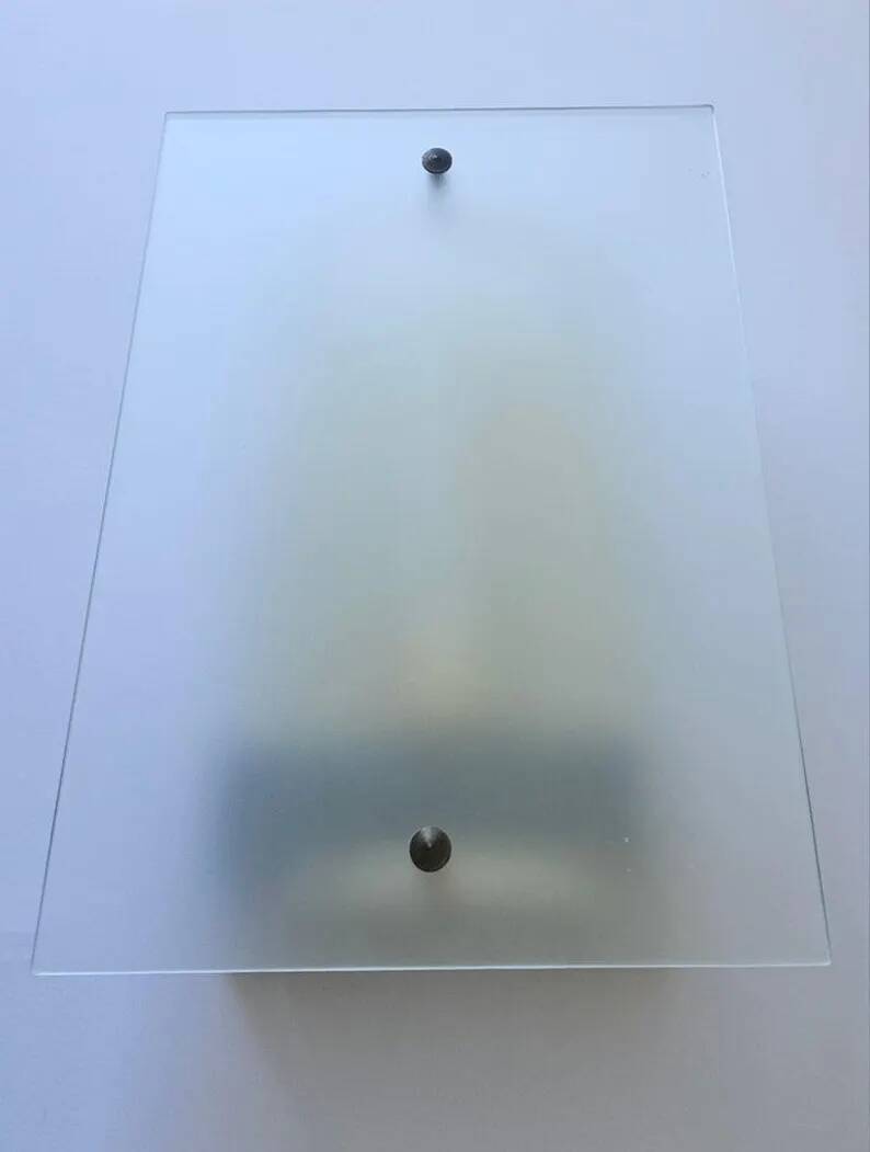 Pair of Rare Midcentury Glass Wall Lamps, Germany, 1970s