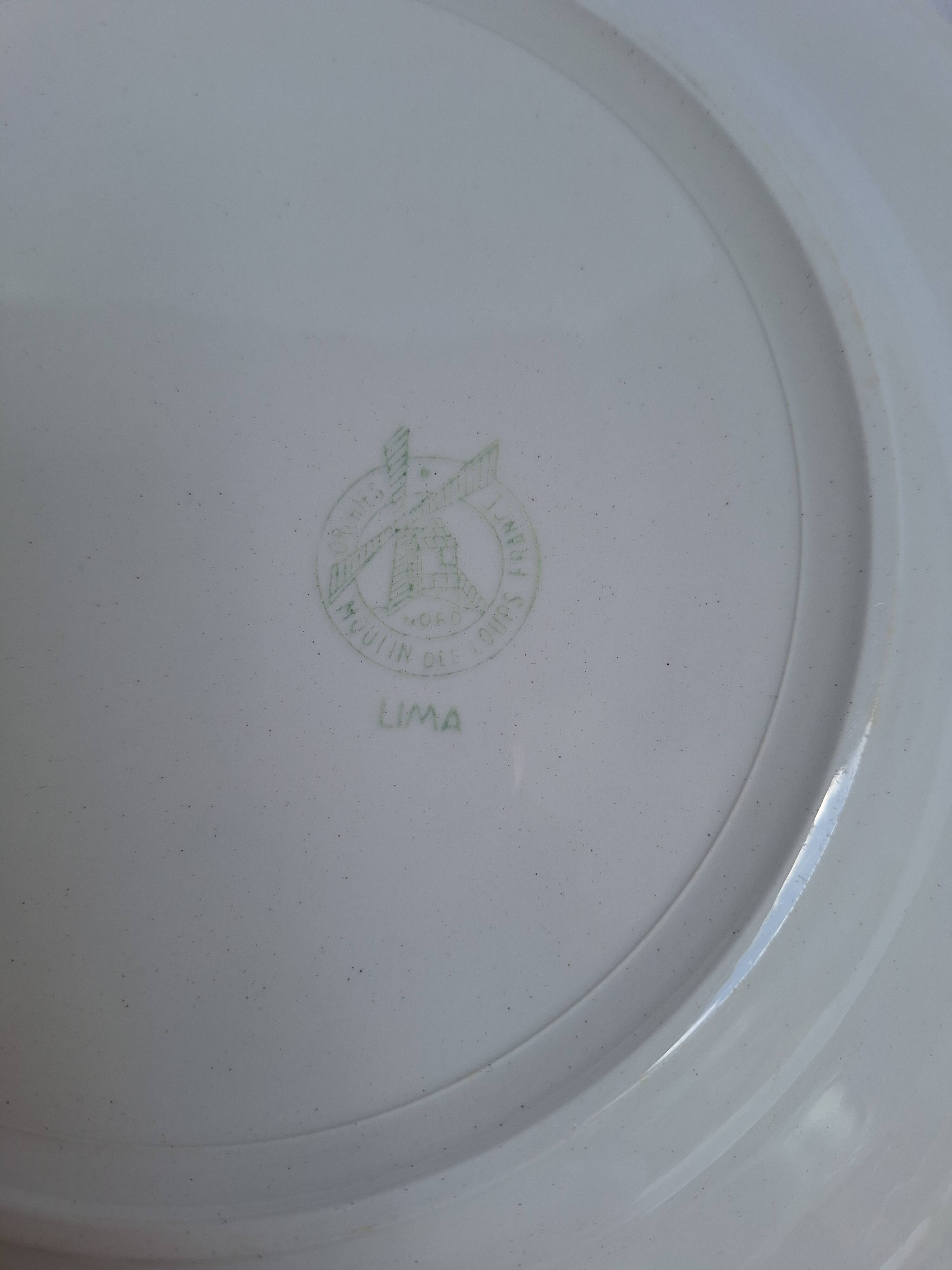 Vintage blue green dinner plates