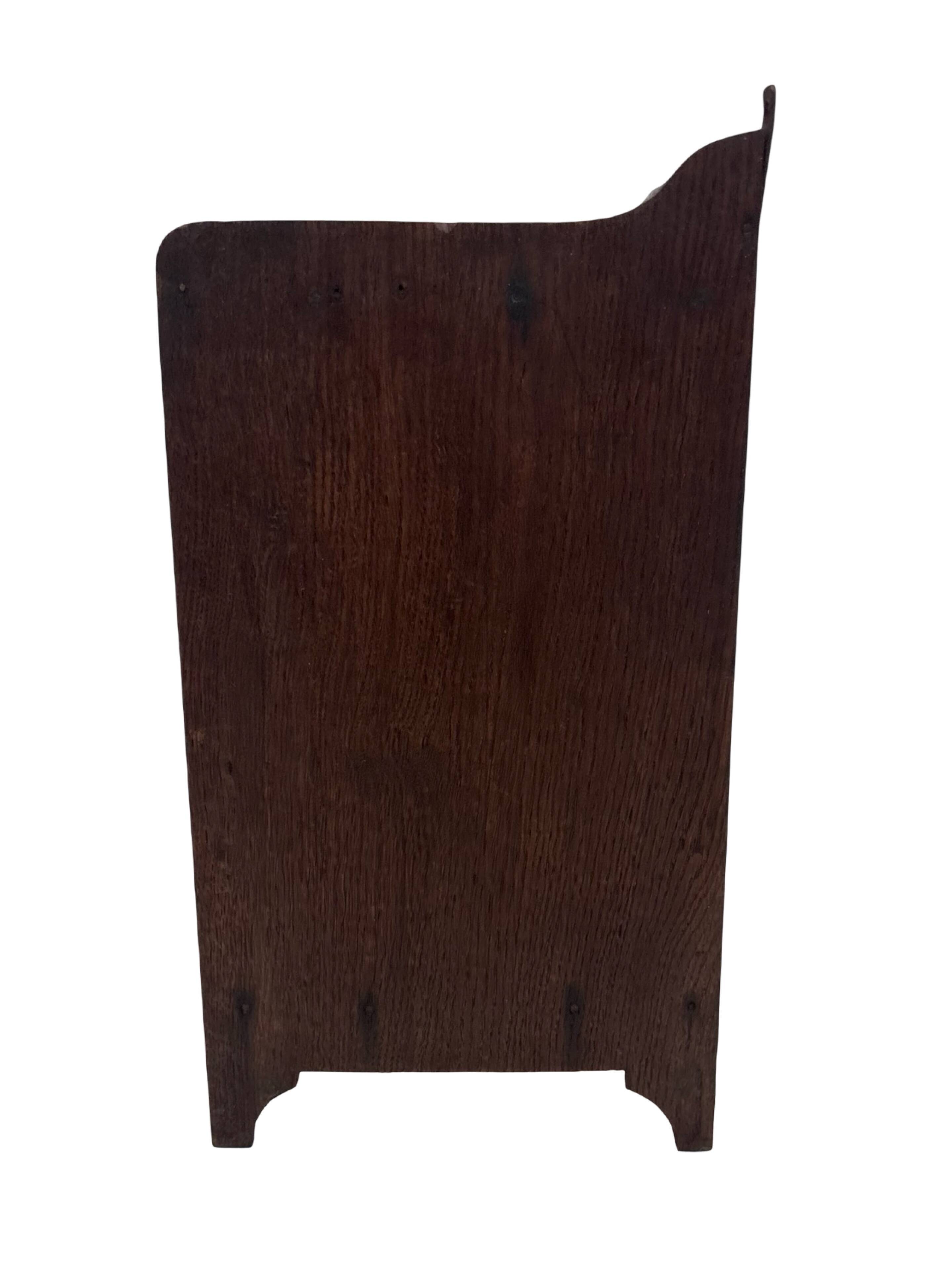 Art Deco wooden wall shelve rack bookshelf in dark wood minimalist