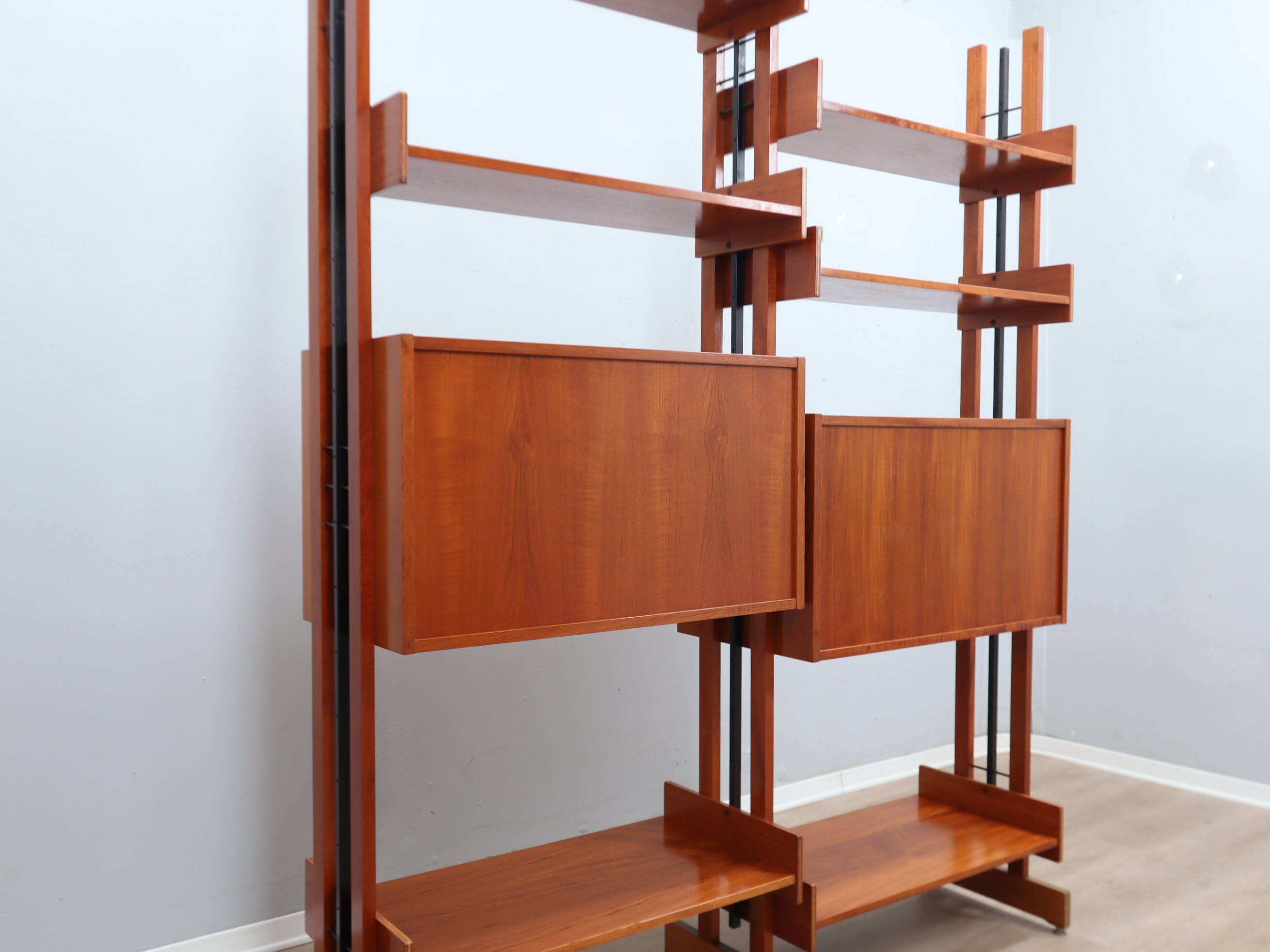 Mid-Century Italian teak bookcase / room divider AV Arredamenti 1960s