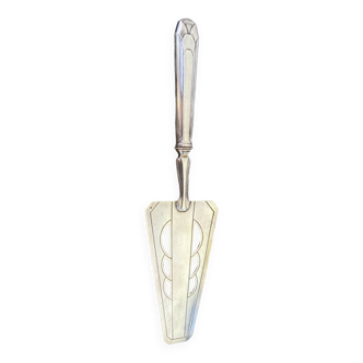 Silver metal art deco pie server