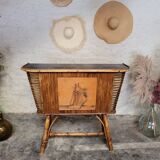 Bamboo and rattan bar 50s-60s