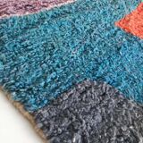 Moroccan Berber carpet Boujaad with colorful flats 285x188cm