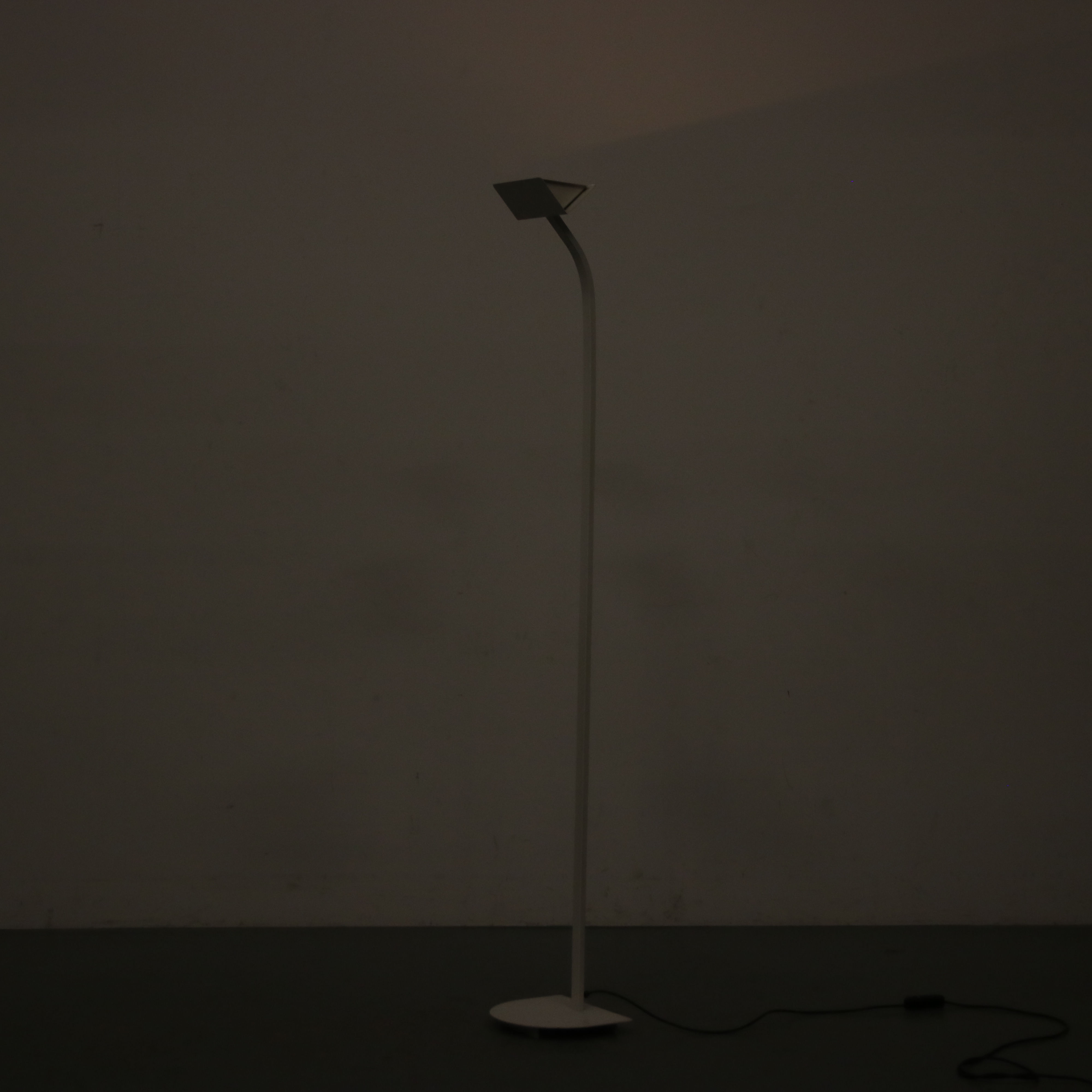 White minimalist Floor lamp , Italy, 1980