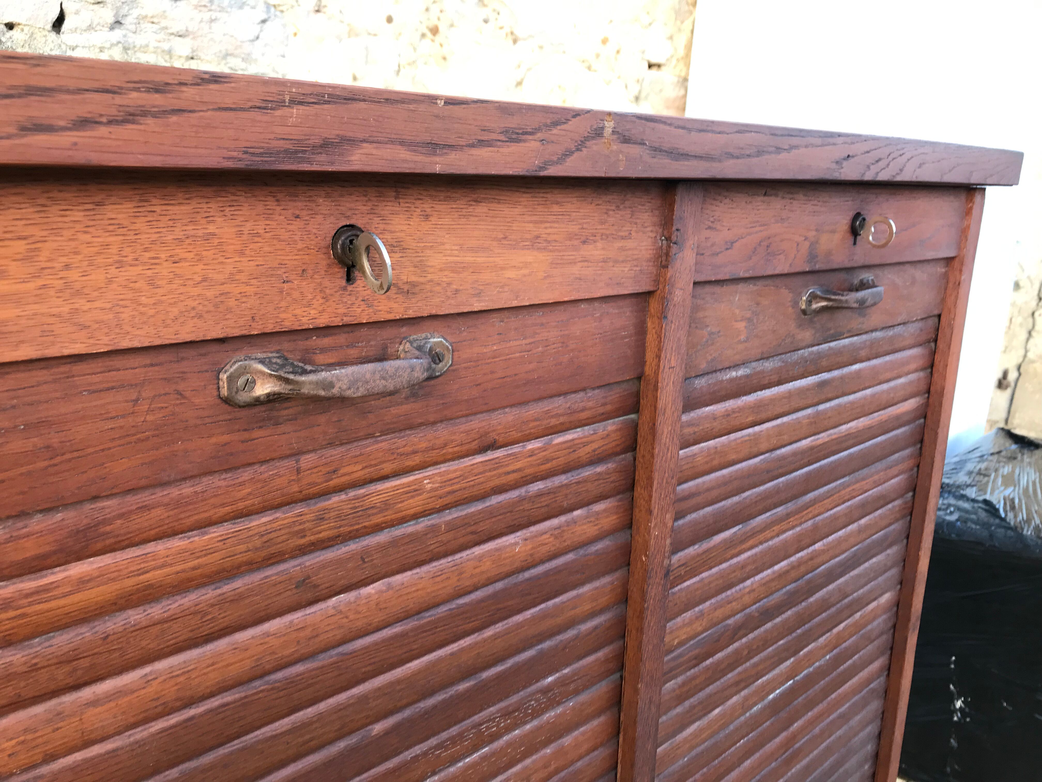 Wooden filing cabinet