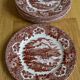 Six assiettes à dessert en porcelaine ironstone anglaise