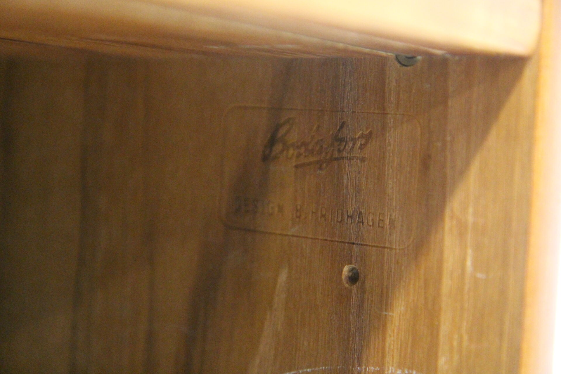 Scandinavian teak chest of drawers, Bertil Fridhagen, Bodafors, Sweden, 1960.