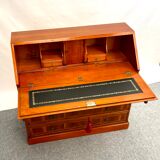 English secretary desk from Marway brand, leather top and precious wood veneer