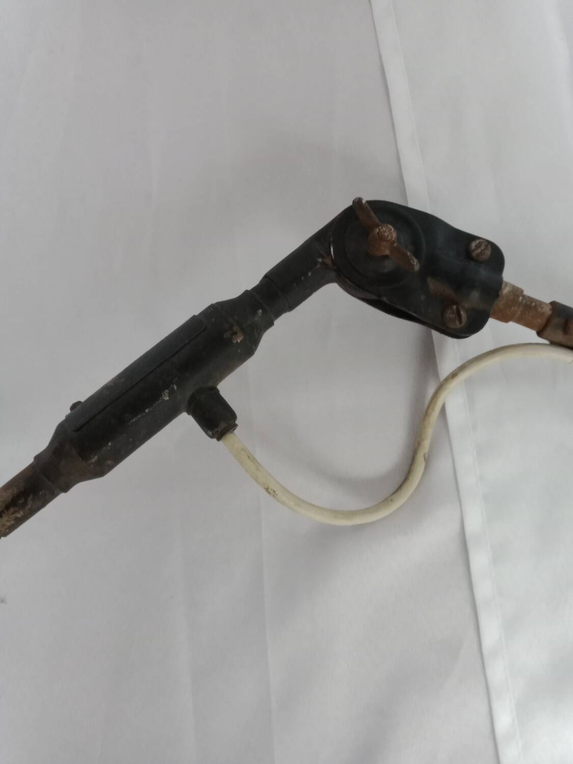 Industrial black metal lamp