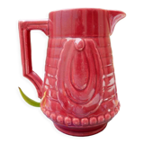 Burgundy/red ceramic pitcher