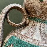 Fratelli Fanciullacci turquoise green horse ceramic vase