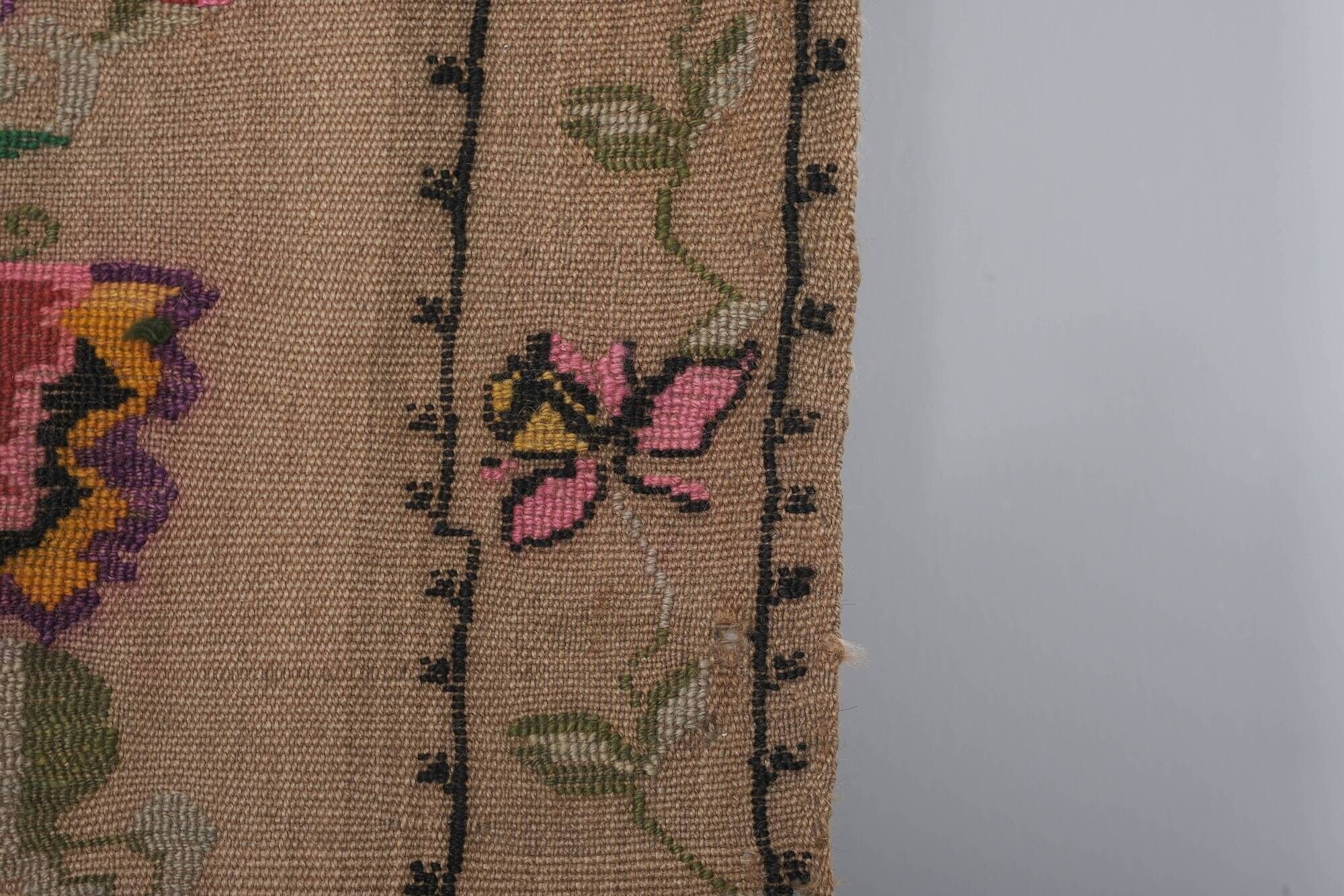 Tapis vintage turc de oushak tissé à la main 56x463 cm