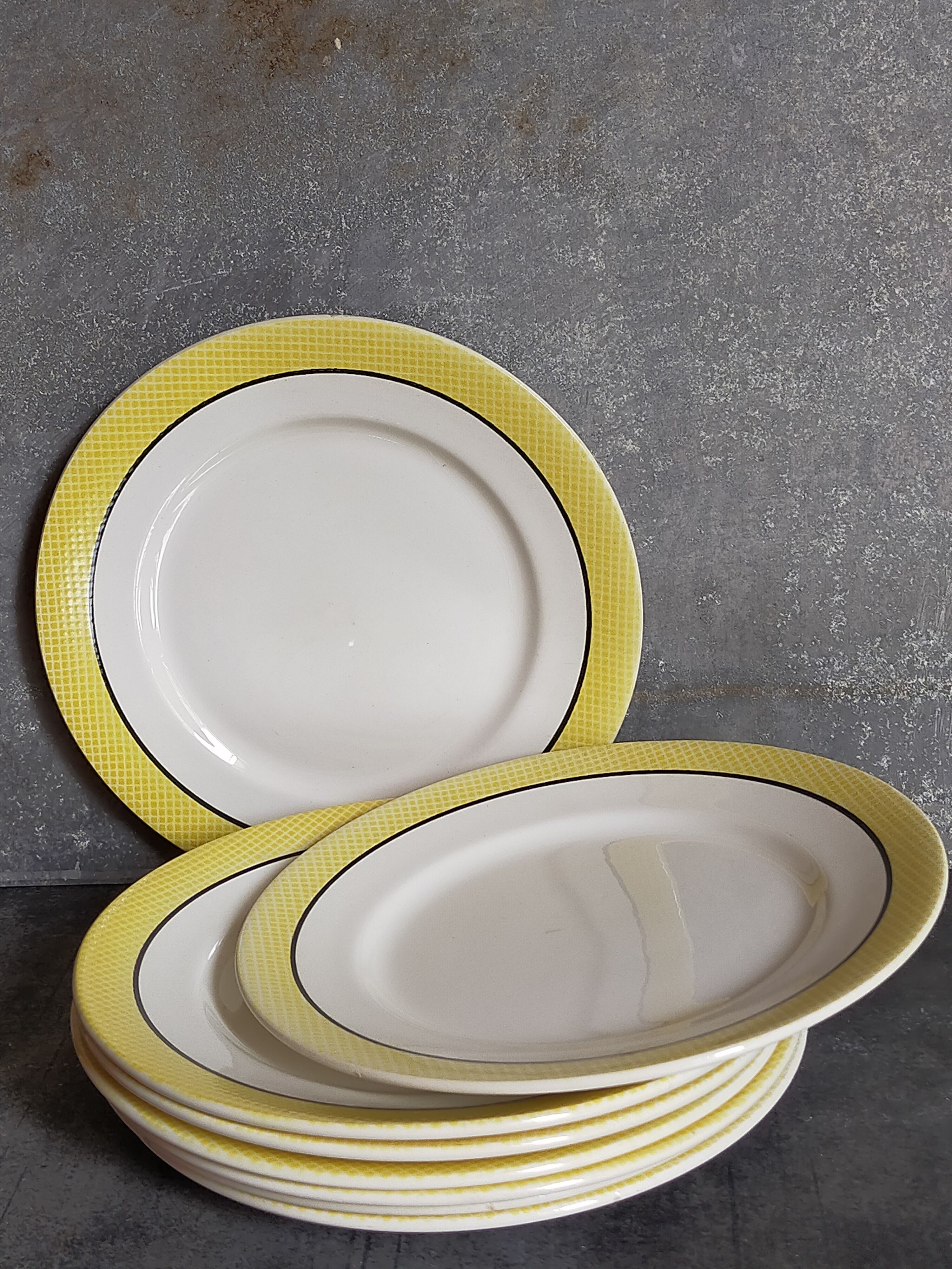 Eight dessert plates from Salins service "Menton" 50s