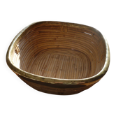 Brass and rattan basket DLG Gabriella Crespi 21X21.5