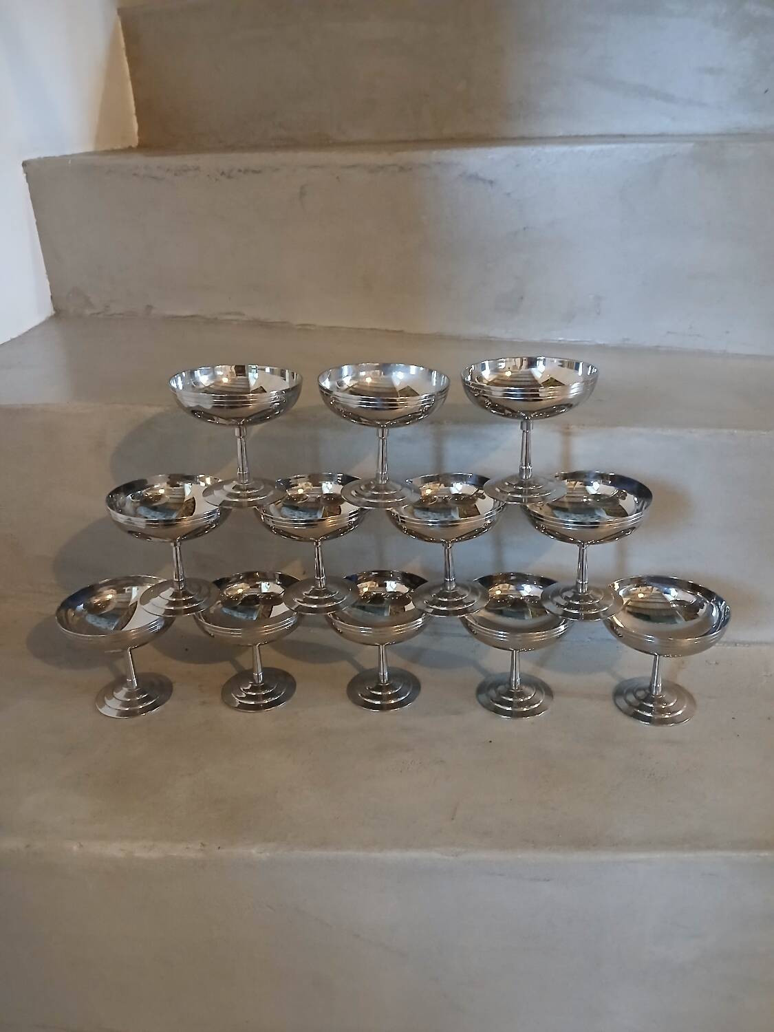 12 Letang and Remy stainless steel ice cream cups