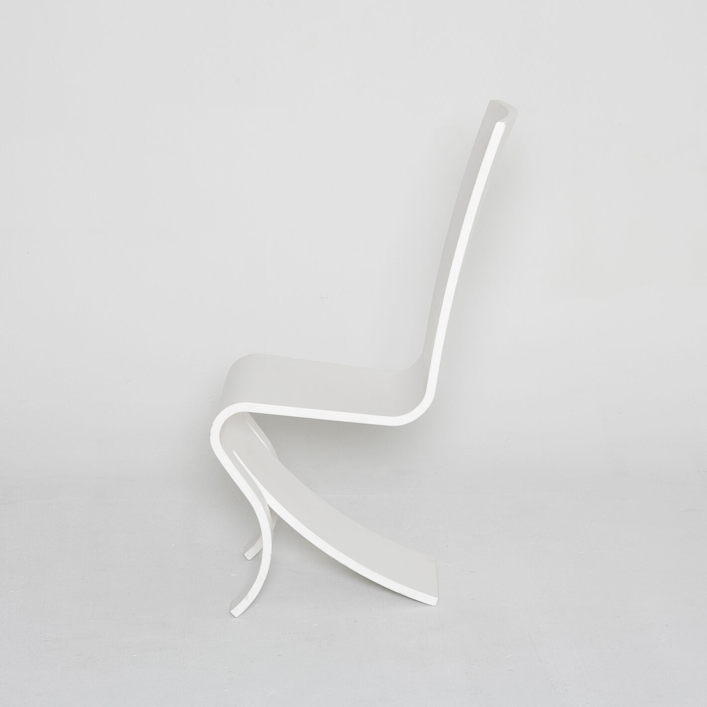 High back white chair