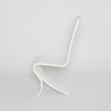 High back white chair