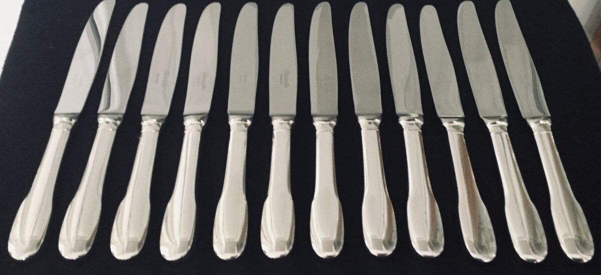 12 entremets christofle cluny knives
