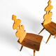 Vintage mid-century brutalist style design Tiroler chair set of 4