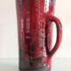 Pitcher in glazed red ceramic / vintag 60s-70s