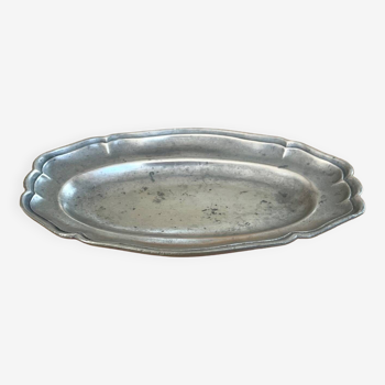 Miniature pewter dish for dinette