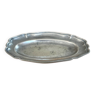 Miniature pewter dish for dinette