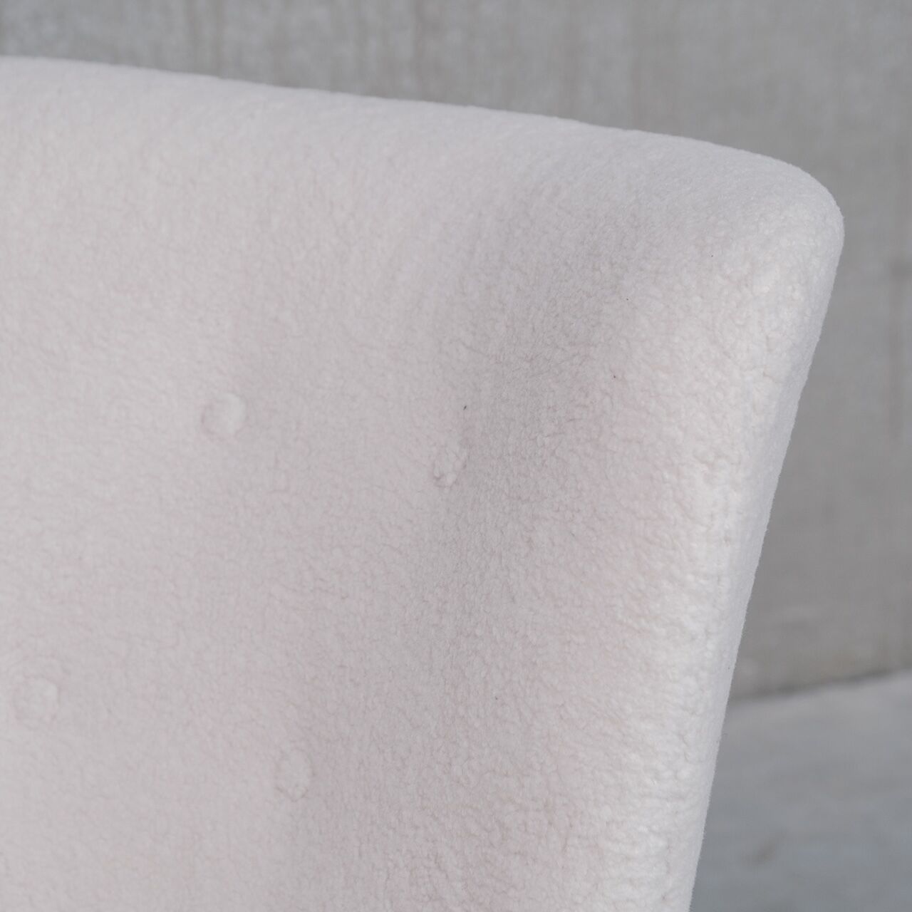 Pair of white boucle danish mid-century armchairs