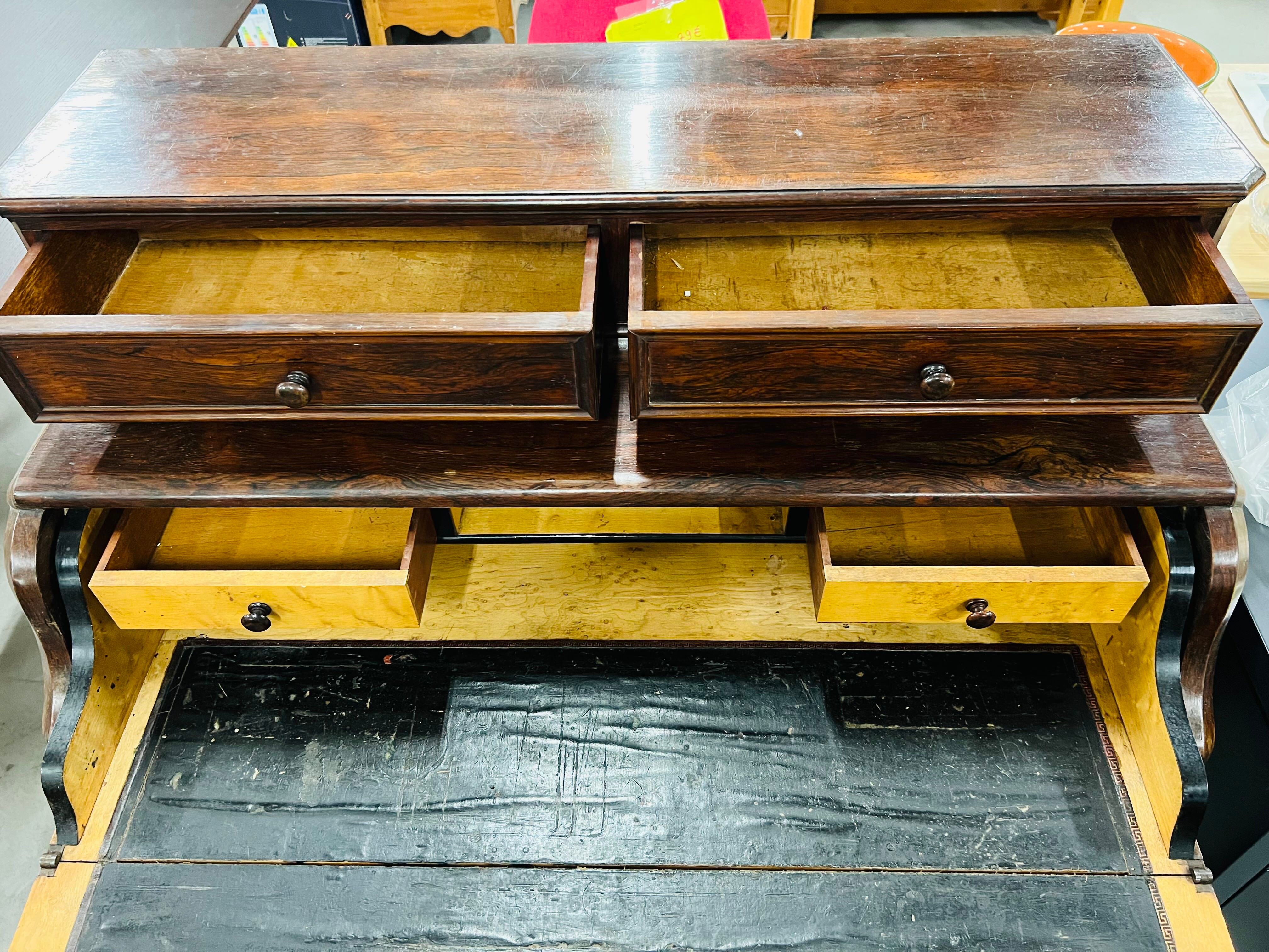 Mahogany secretary mid-nineteenth