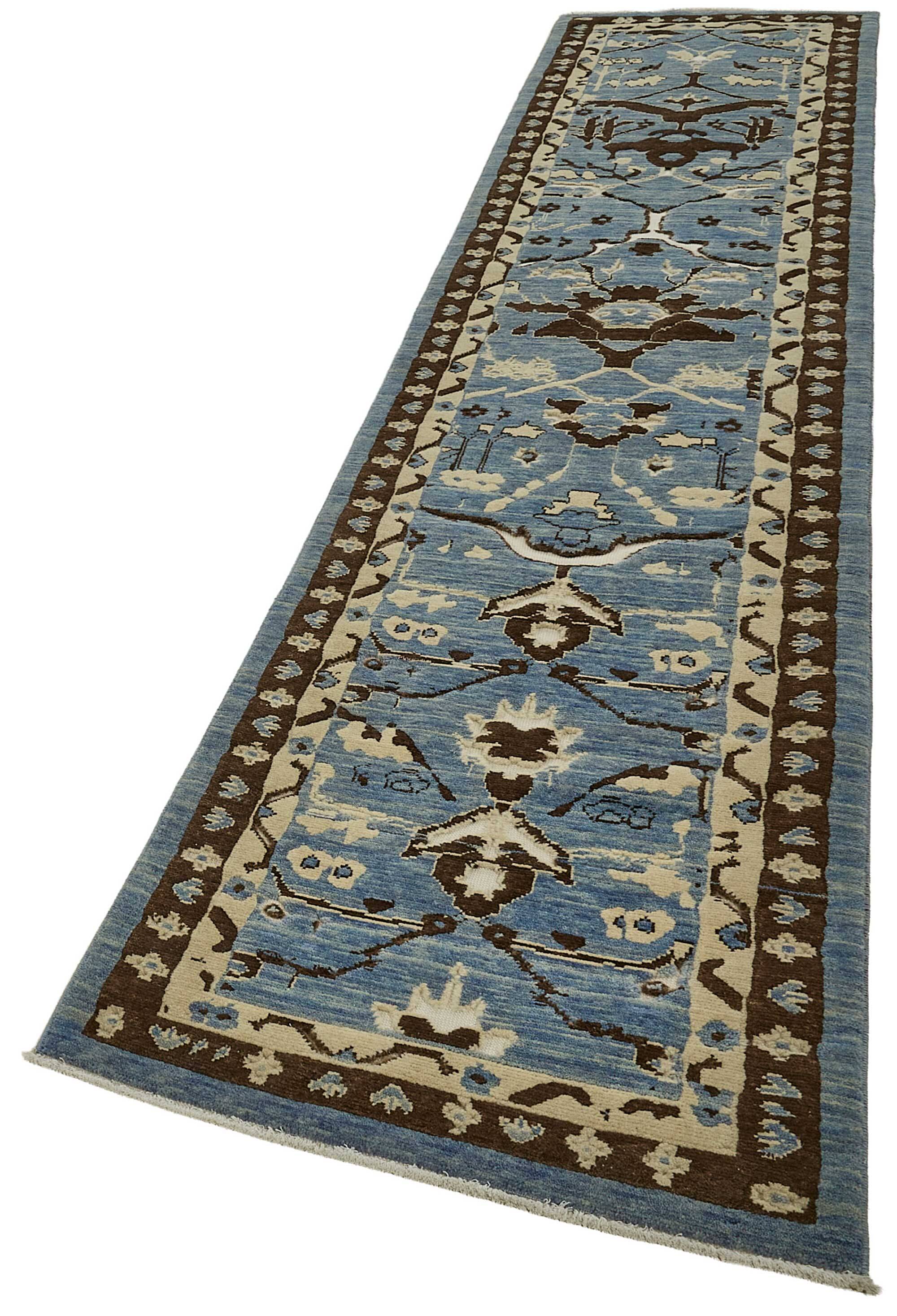 Turkish Handcrafted Loom Oushak Rug 78 cm x 357 cm
