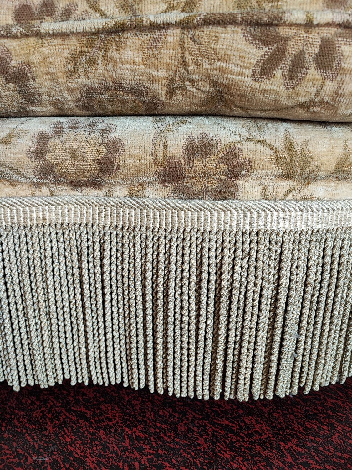 Vintage velvet toad armchair