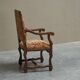 Sheep Bone Armchair in solid wood and 19th-century upholstery