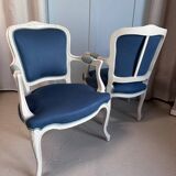 Paire de fauteuils cabriolet style Louis XV