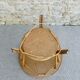 Rattan coffee table, tripod, with double top, 1960s