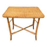 Rattan side table