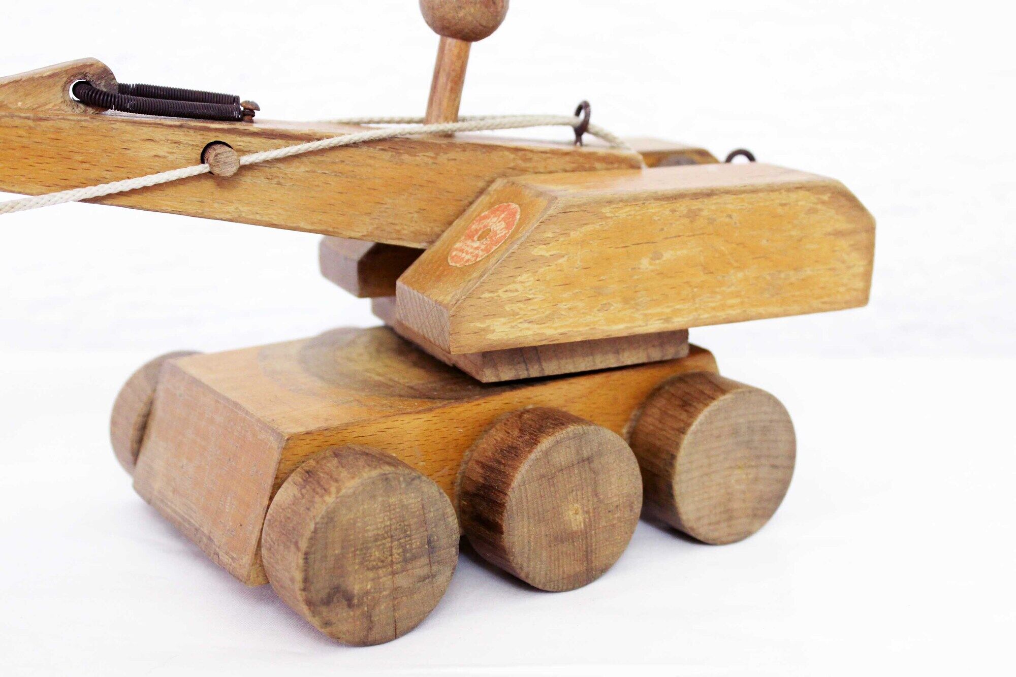 Jouet en bois label "Spielgut" tractopelle pelleteuse