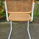 Cesca chair b32 model in white and wood by Marcel Breuer